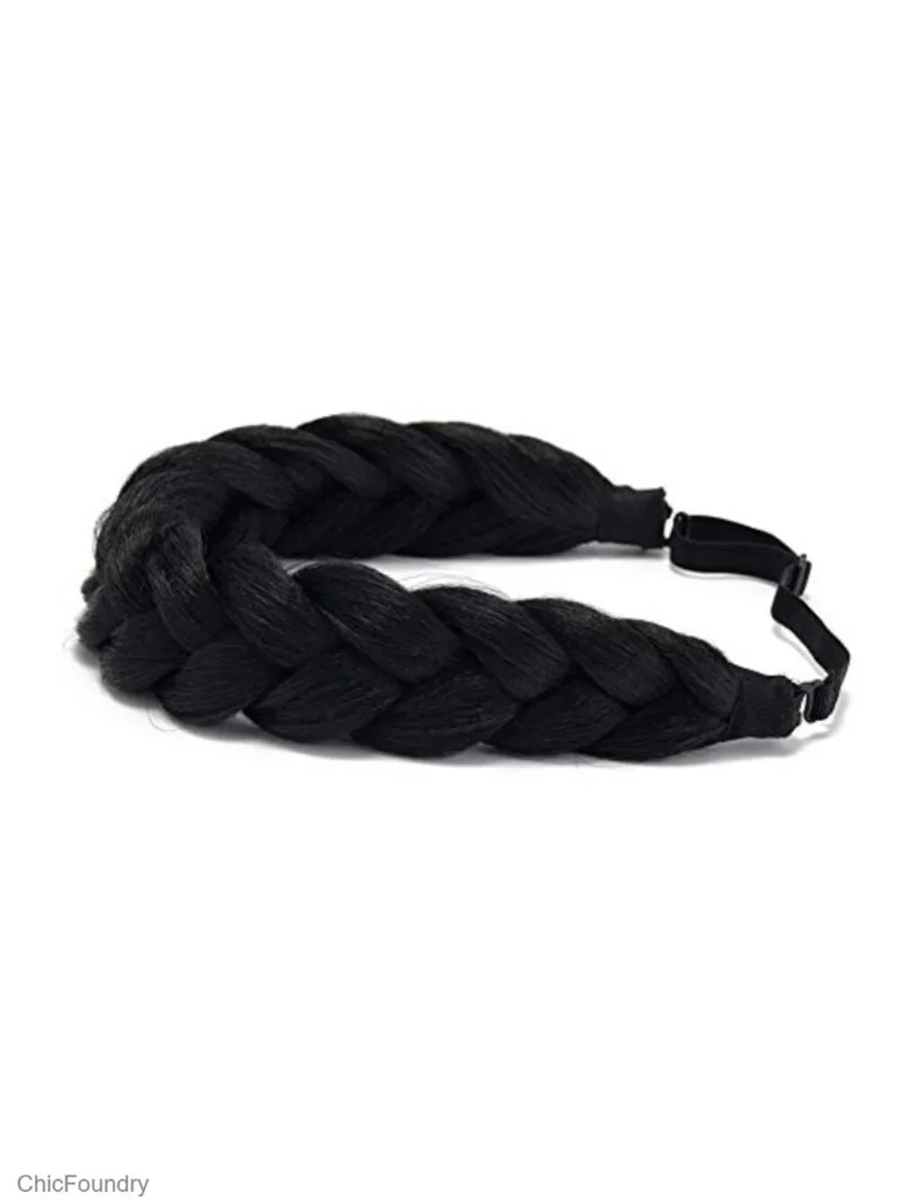Classic Chunky Braided Headband Stretch Elastic Synthetic Fiber Hairpiece